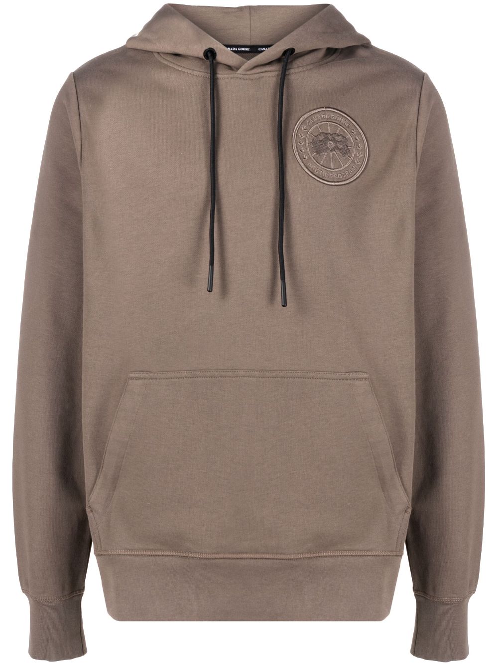 logo-embroidered cotton hoodie