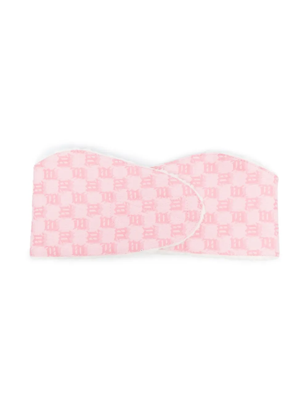 MISBHV monogram-jacquard faux-shearling hat | Pink | Image 1