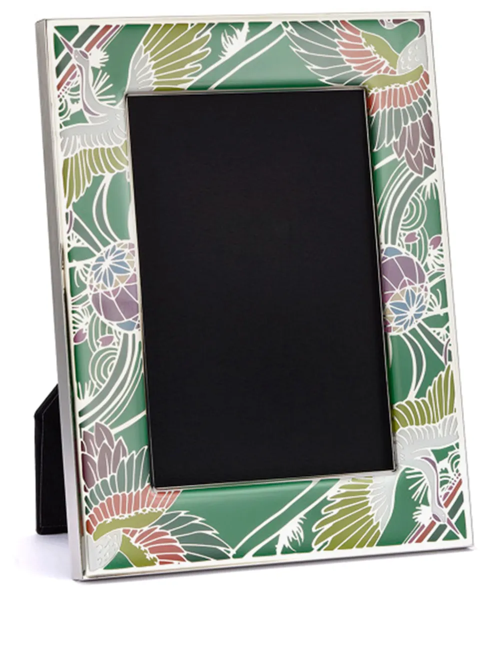 Shanghai Tang graphic-print stainless-steel photo frame | Green
