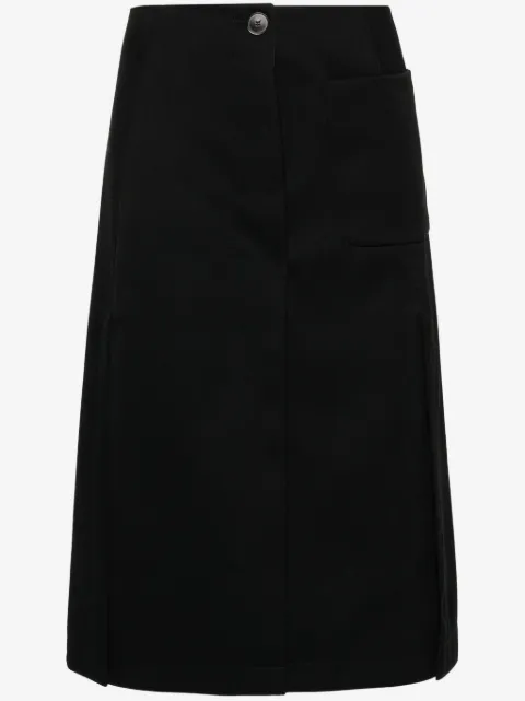 Lanvin pleated tailored midi skirt