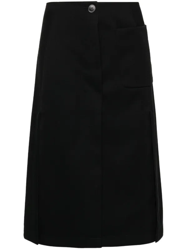 スカート LANVIN Women Mid Skirts RWST0003 BLACK Luxury Skirts for Women - Lanvin