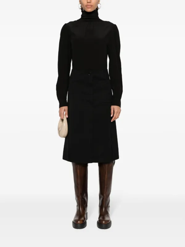 【関税&送料込】Lanvin Tailored Skirt Lanvin Pleated Tailored Midi Skirt | Black | FARFETCH JO