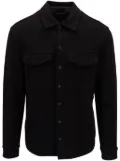 Vince button-up cotton-blend shirt - Black
