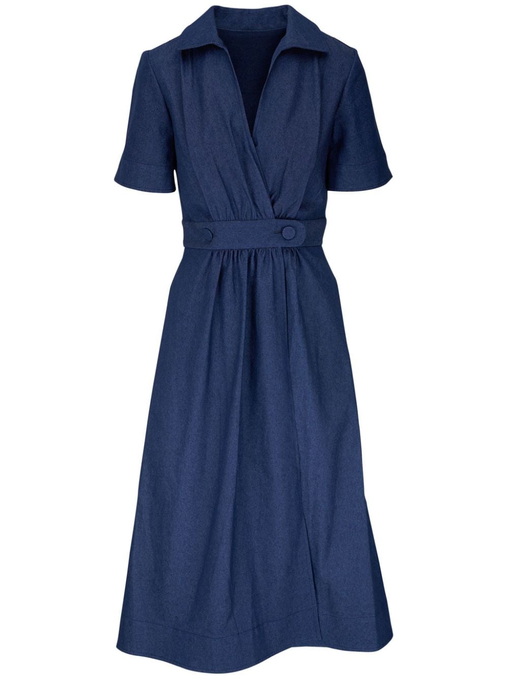 Carolina Herrera Midi-jurk van katoenmix Blauw