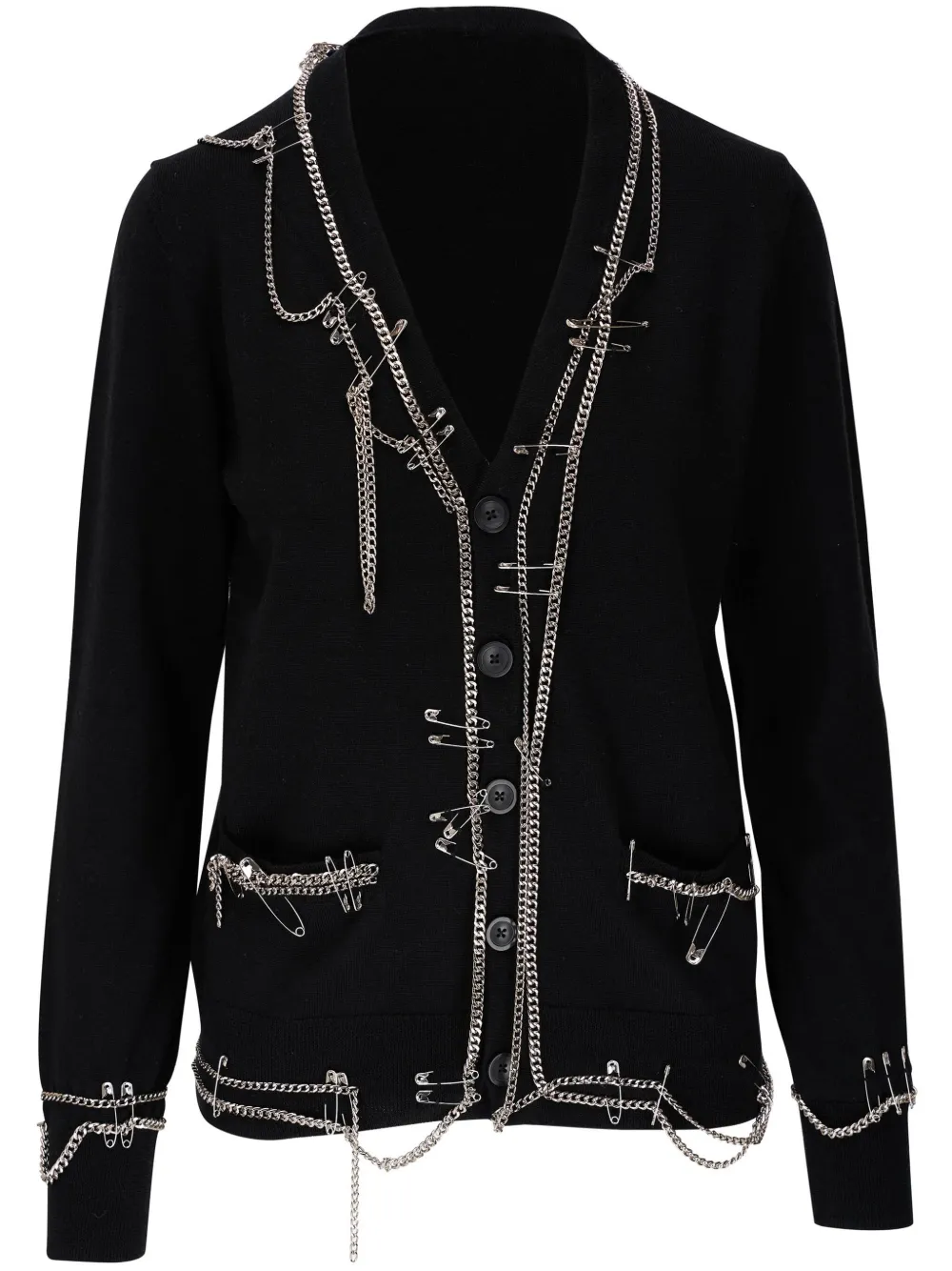 R13 Blazer met enkele rij knopen Zwart