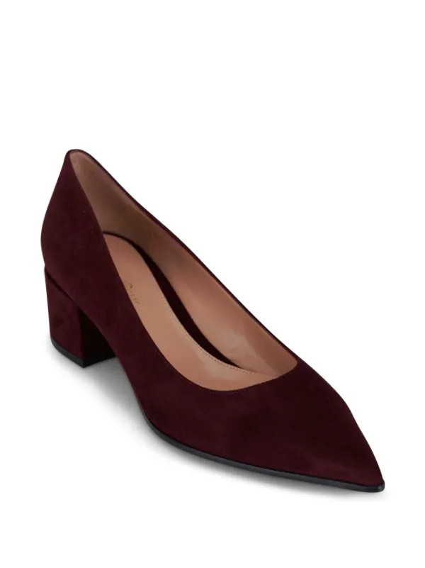 Gianvito Rossi Piper 45mm スエードパンプス | レッド