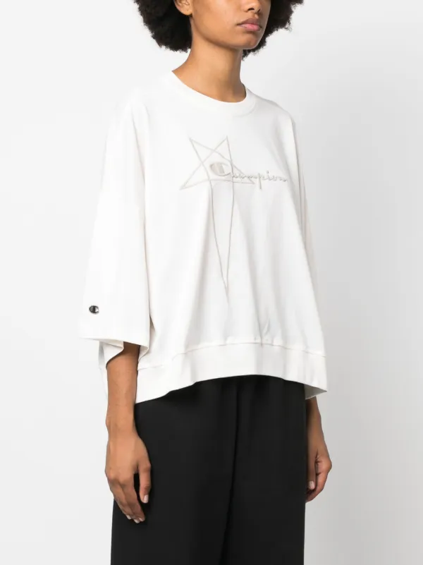 Rick Owens X Champion Tommy Tシャツ | ニュートラル | FARFETCH JP Rick Owens X Champion Tommy Tシャツ | ニュートラル | FARFETCH JP