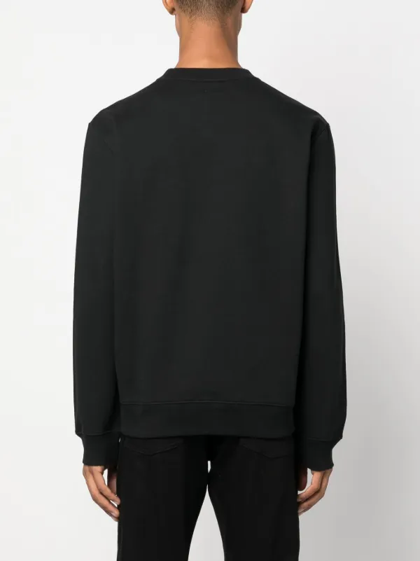 【関税&送料込】Courreges Black Cotton Sweatshirt Courrèges logo-patch Cotton Sweatshirt | Black | FARFETCH