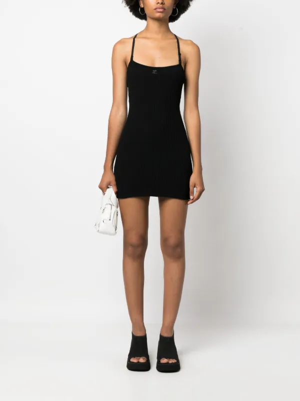 courreges リブニットミニドレス a2019 Courrèges リブニット ミニドレス | ブラック | FARFETCH JP