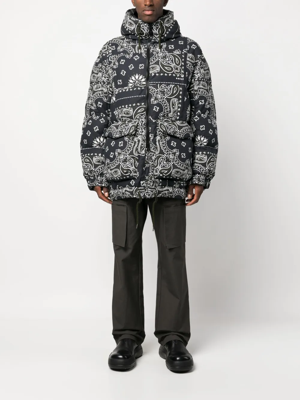 Napapijri bandana-print Padded Jacket - Black