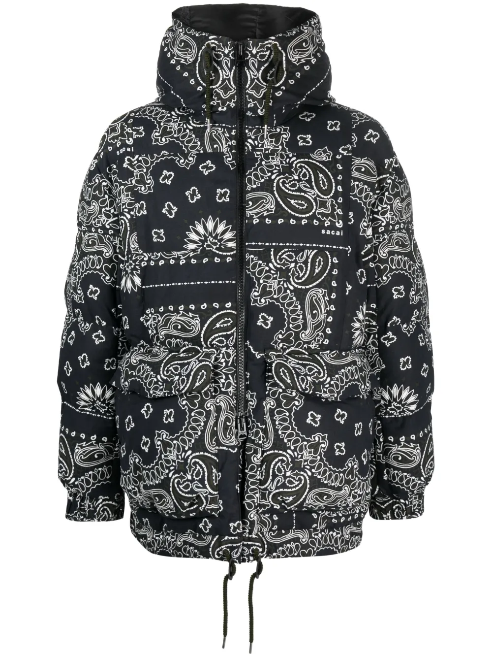 bandana-print padded jacket