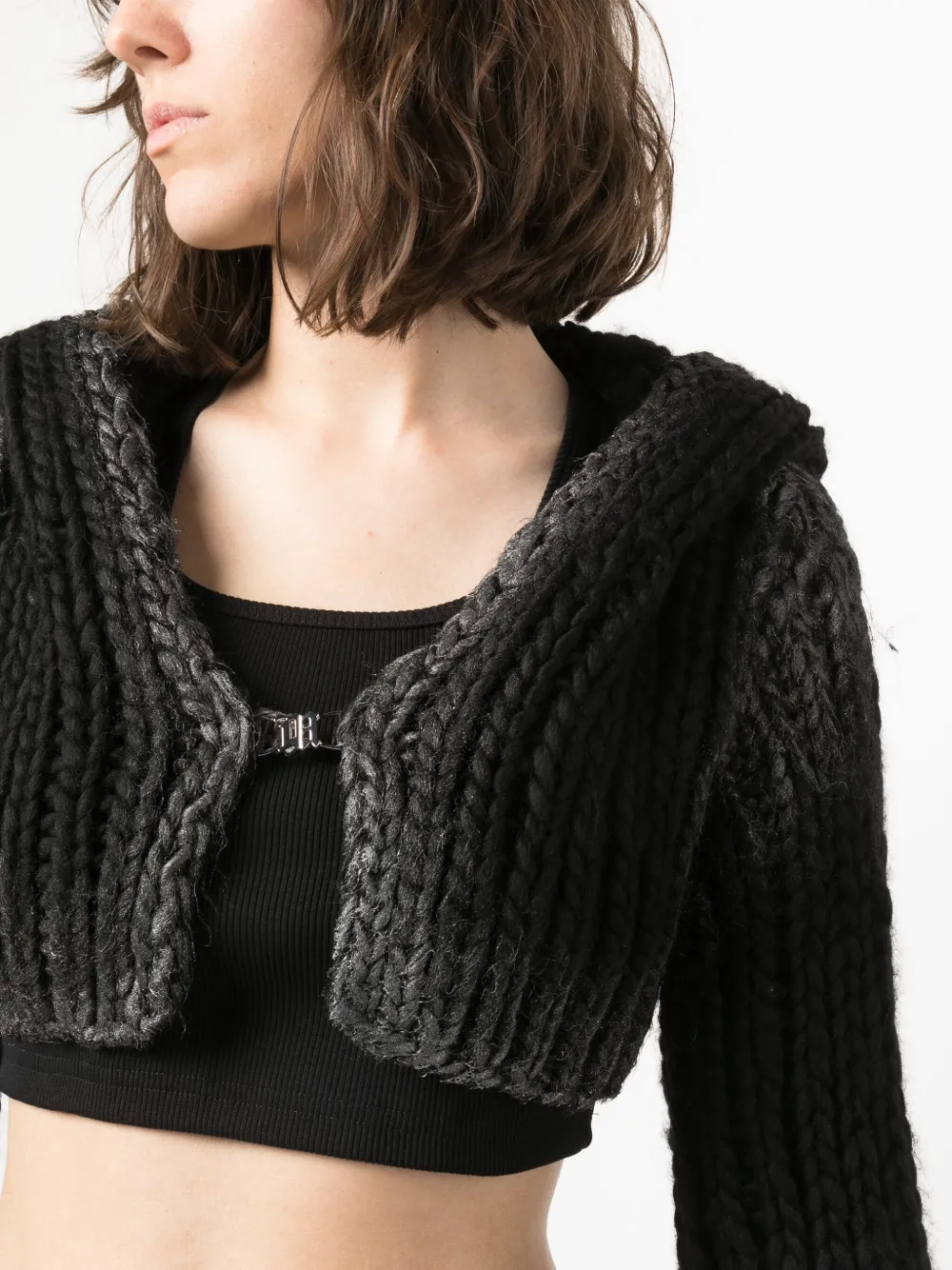 MISBHV hooded chunky-knit cropped cardigan | Smart Closet