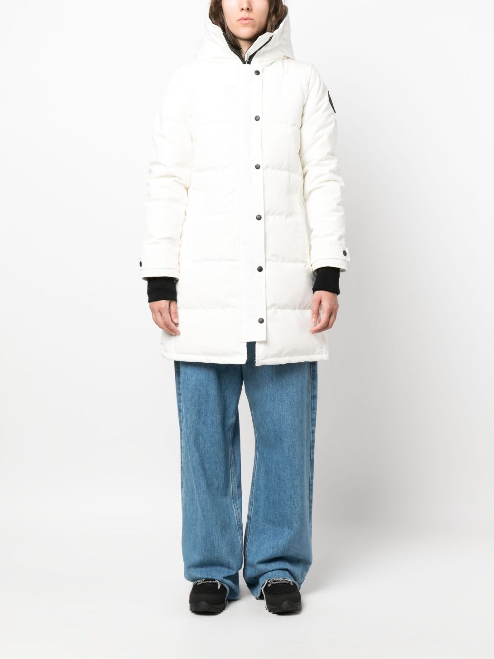 Shop Canada Goose Shelburne Padded Parka Jacket In White