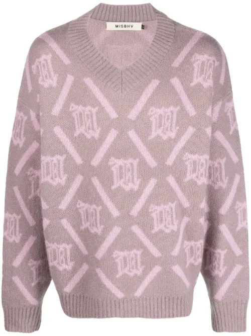 Pull à logo en intarsia - MISBHV - Modalova