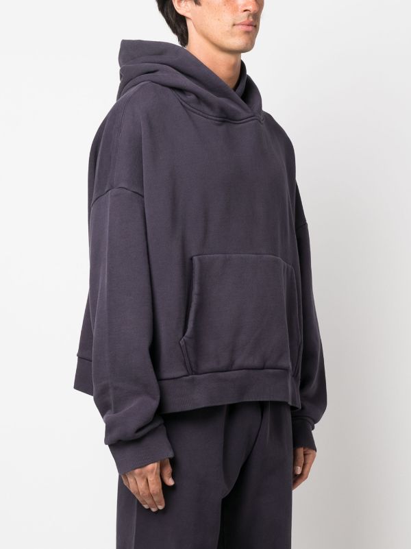 Cotton Hoodie with Drop-Shoulder Sleeves