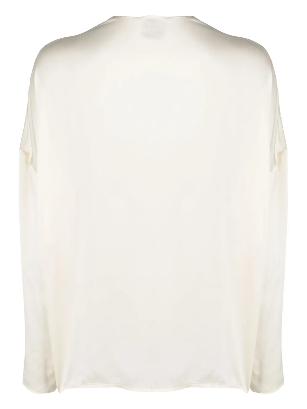 Alysi V-neck silk shirt - Beige