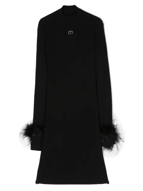 TWINSET Kids vestido tejido con placa del logo