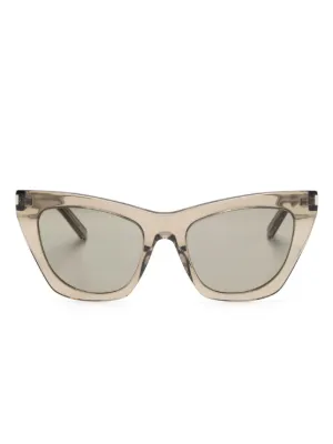 Saint Laurent Eyewear キャットアイ サングラス | ブラウン | FARFETCH JP