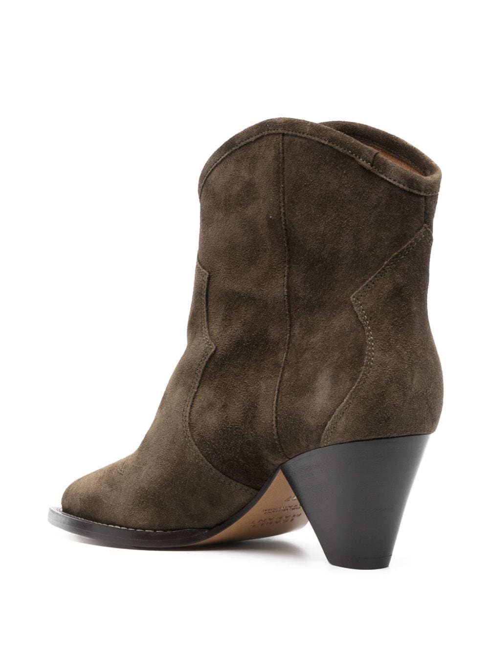 Shop Isabel Marant Darizo Suede Ankle Boots In Green
