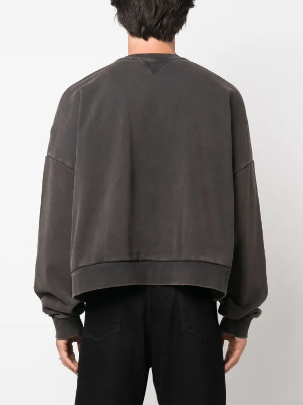 ENTIRE STUDIOS mélange-effect Cotton Sweatshirt | Black