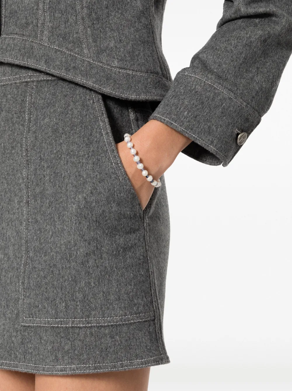Hatton Labs Pulseira em prata de lei com pérolas | Homem | Image 2
