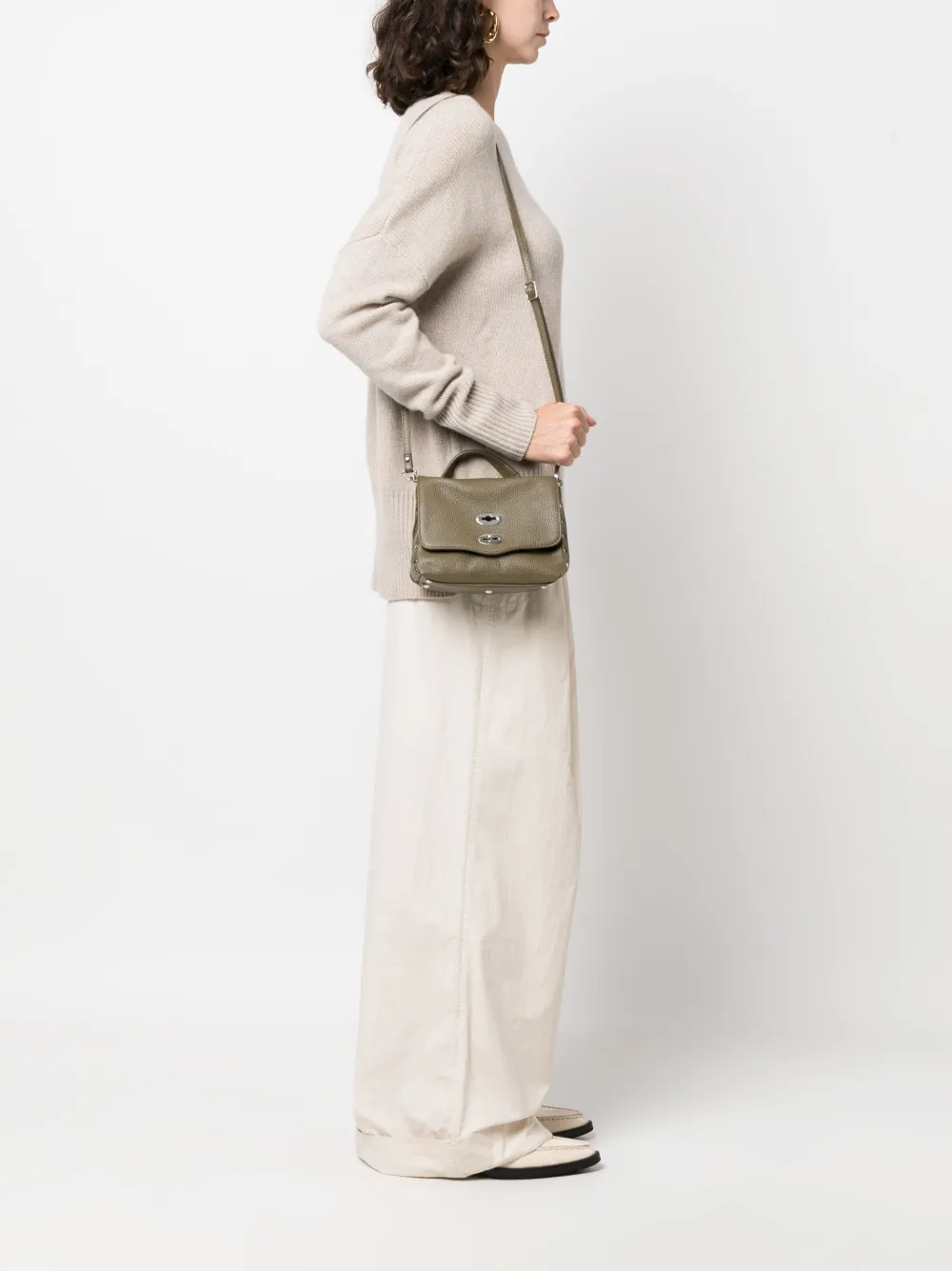 Zanellato Postina leren shopper - Groen