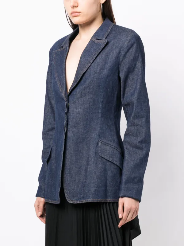 Denim best sale blazer women