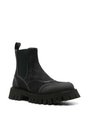 Gucci GGキャンバス アンクルブーツ ブラック グッチ(GUCCI)グッチ GG アンクルブーツ ブーツ 靴 メンズ