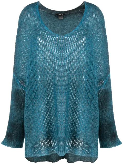 Avant Toi dyed-effect long-sleeved jumper