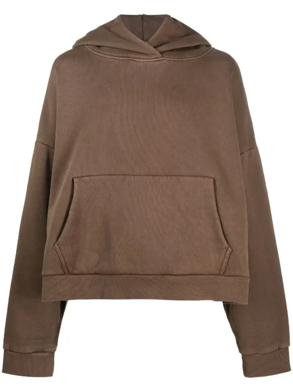 Entire Studios Drop-Shoulder Cotton Hoodie - Brown