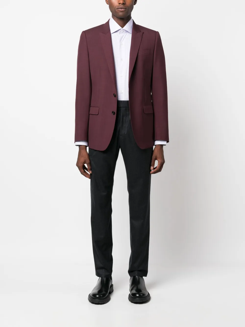 Brioni Geruit overhemd - Wit