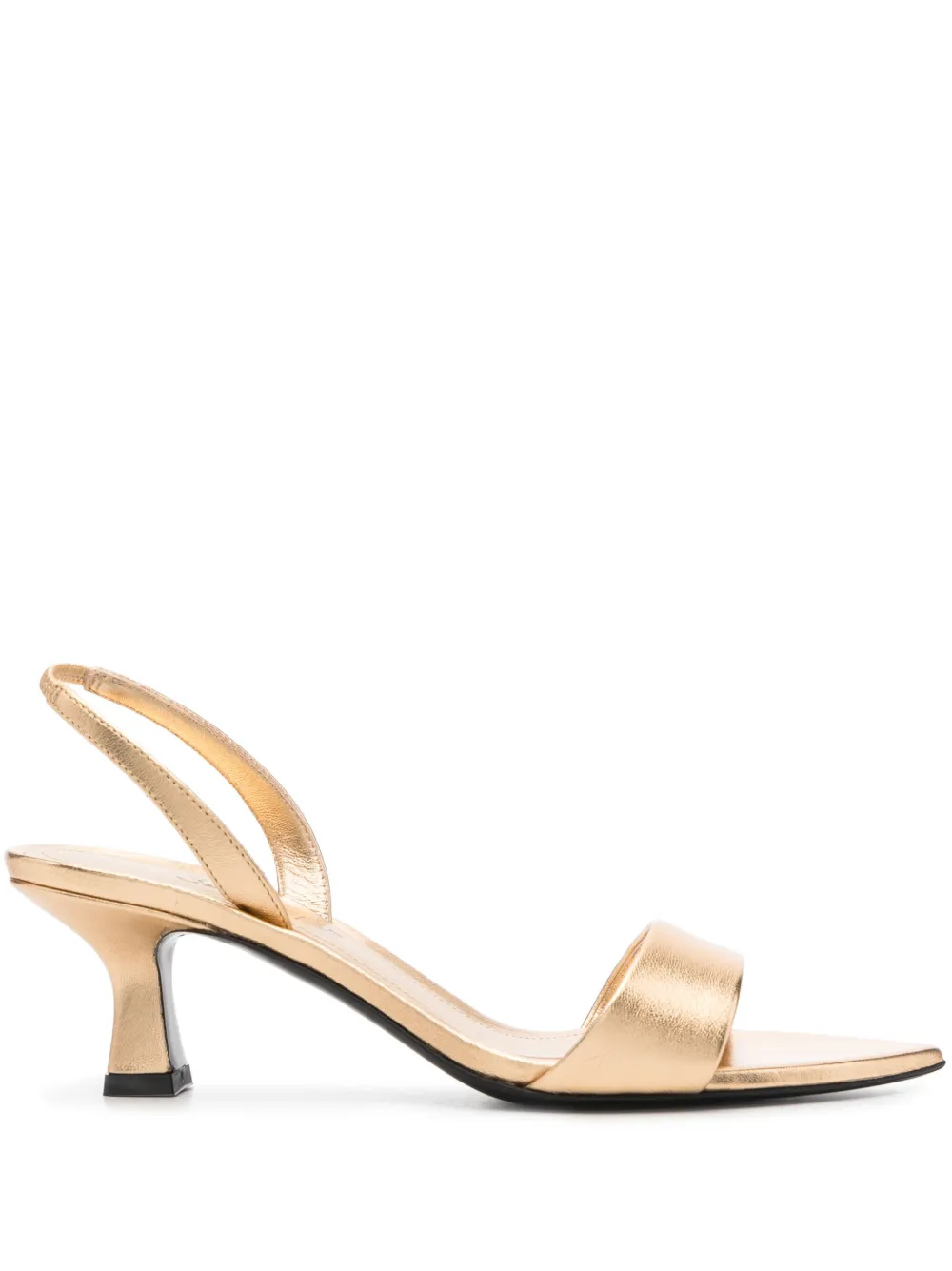 Gold kitten heels sandals 2025
