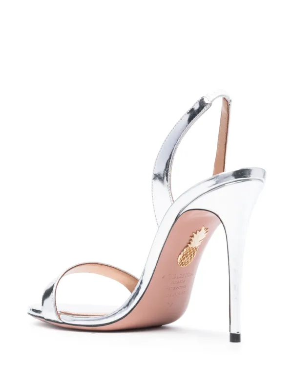 Aquazzura silver sale sandals