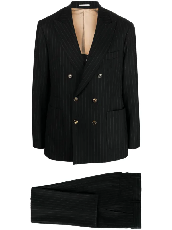 Completo gessato nero new arrivals
