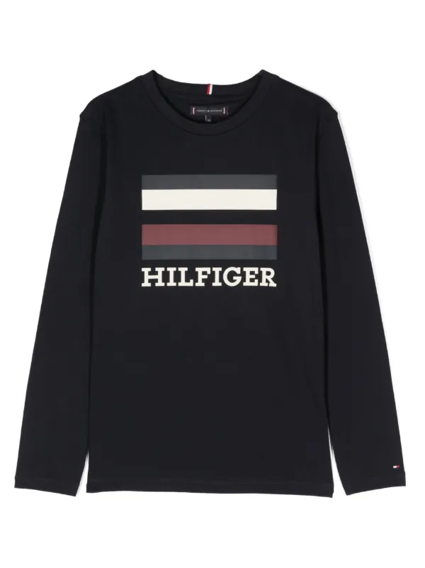 Tommy Hilfiger Junior logo print Cotton Sweatshirt Farfetch