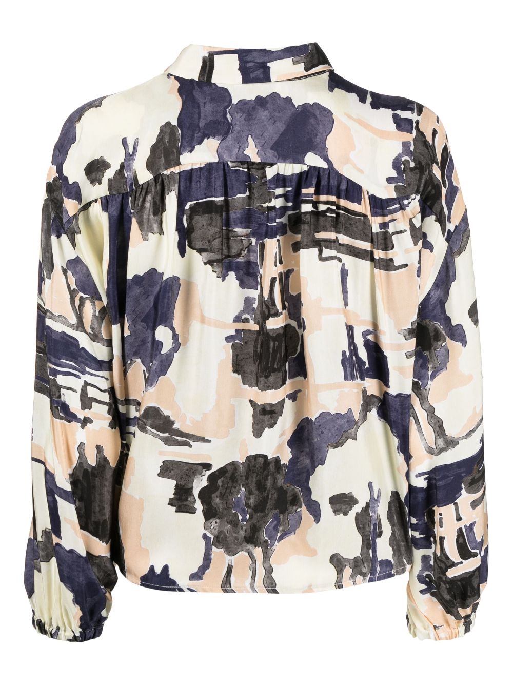 Alysi abstract-print long-sleeve shirt - Beige