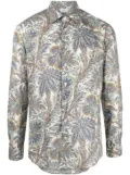 ETRO leaf-print cotton shirt - White