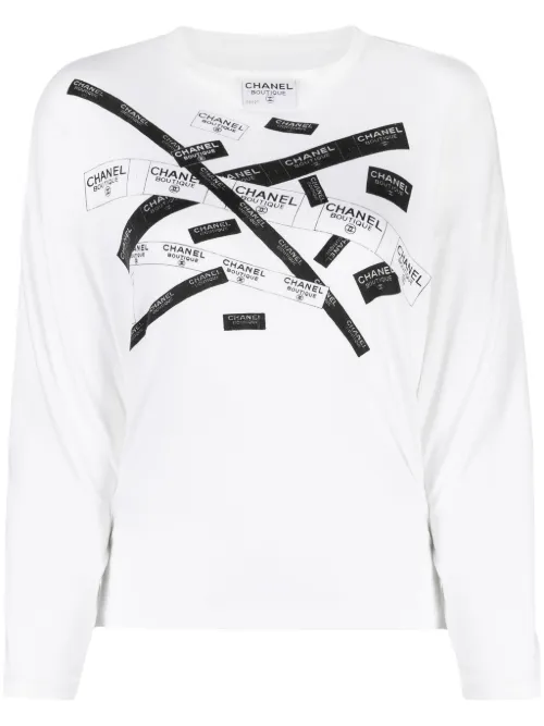 T-shirt en coton à logo imprimé (2016) - CHANEL Pre-Owned - Modalova