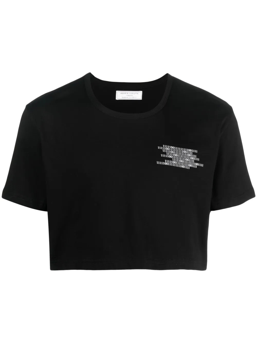 Société Anonyme number-print cropped T-shirt | Black | Image 1