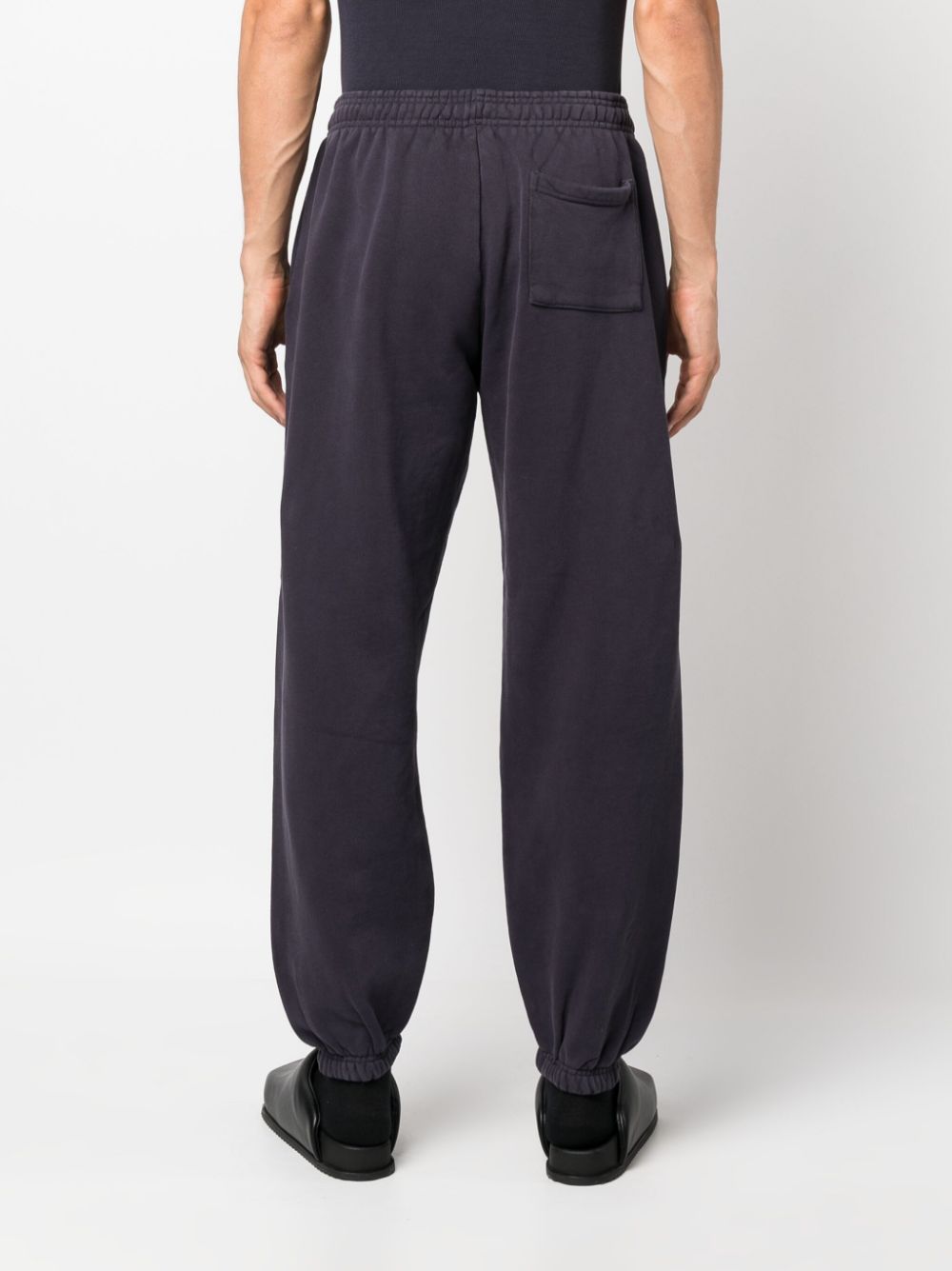 Shop Entire Studios Tapered Cotton Track Pants In Blue