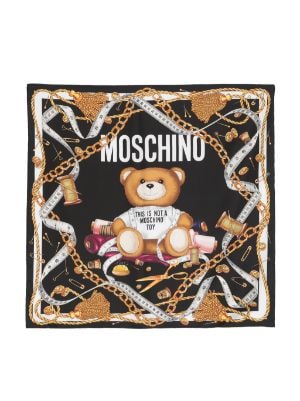 Moschino Teddy Bear Logo Scarf