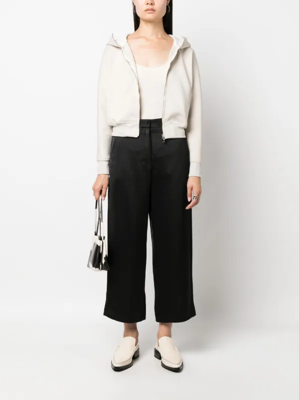 S Max Mara Monza クロップド サテンパンツ | ブラック