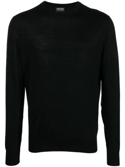 Zegna suéter con cuello redondo