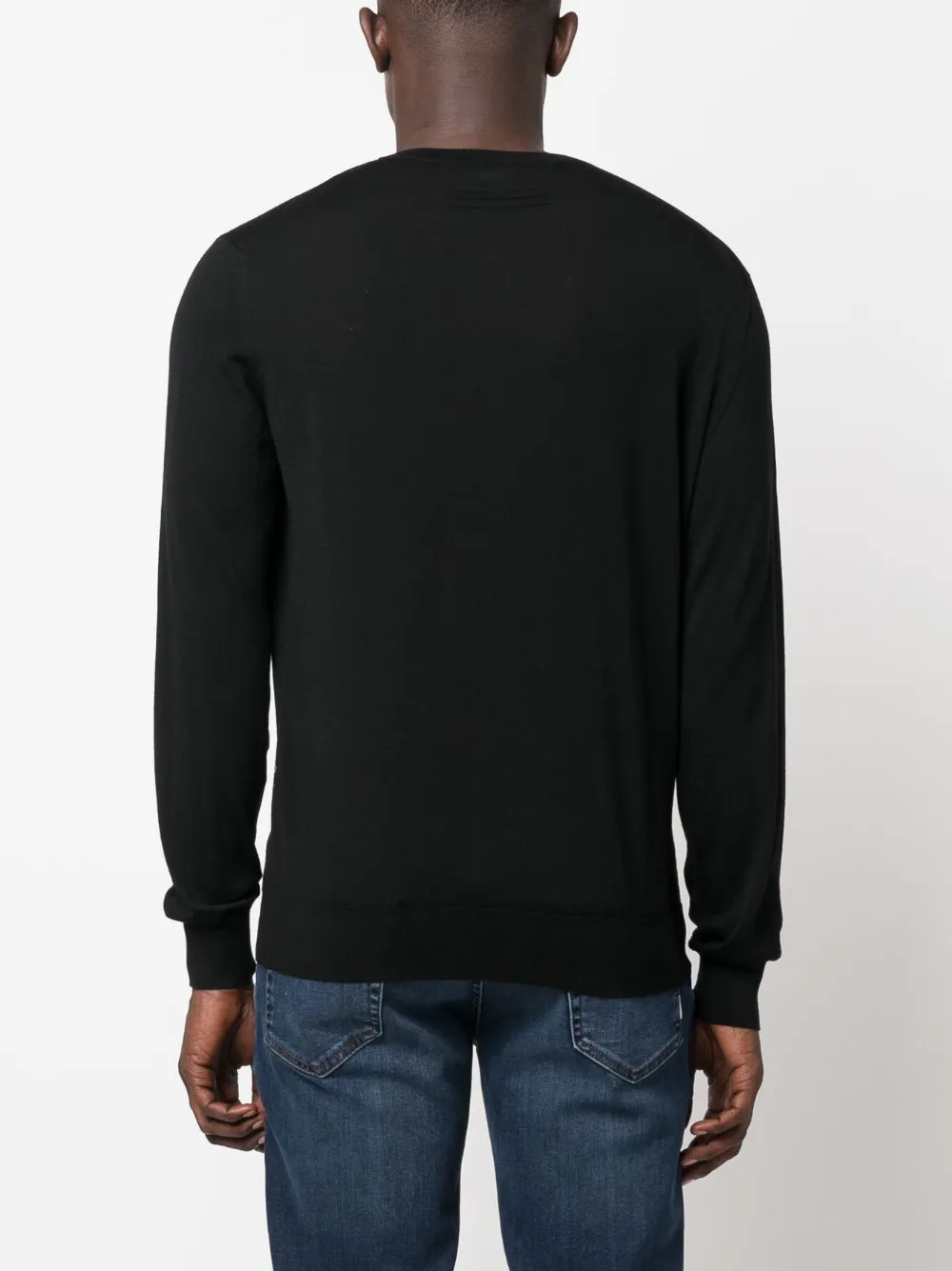 Zegna Men's Cashmere And Silk Sweater In Black
