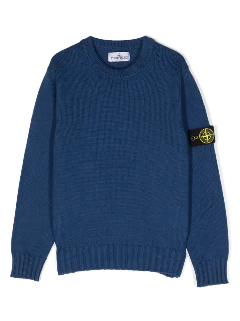 Stone Island Junior Maglione con logo Compass