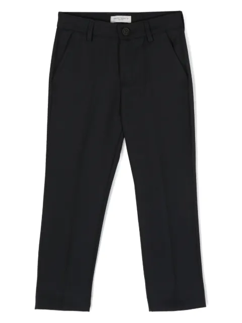 Golden Goose Kids logo-patch straight-leg trousers