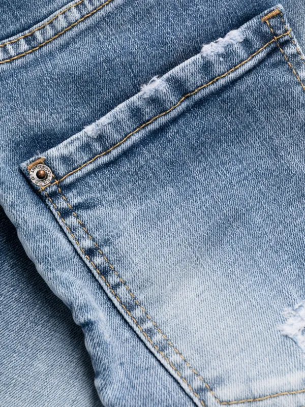 DSQUARED2 ダメージ ストレートジーンズ - Farfetch 