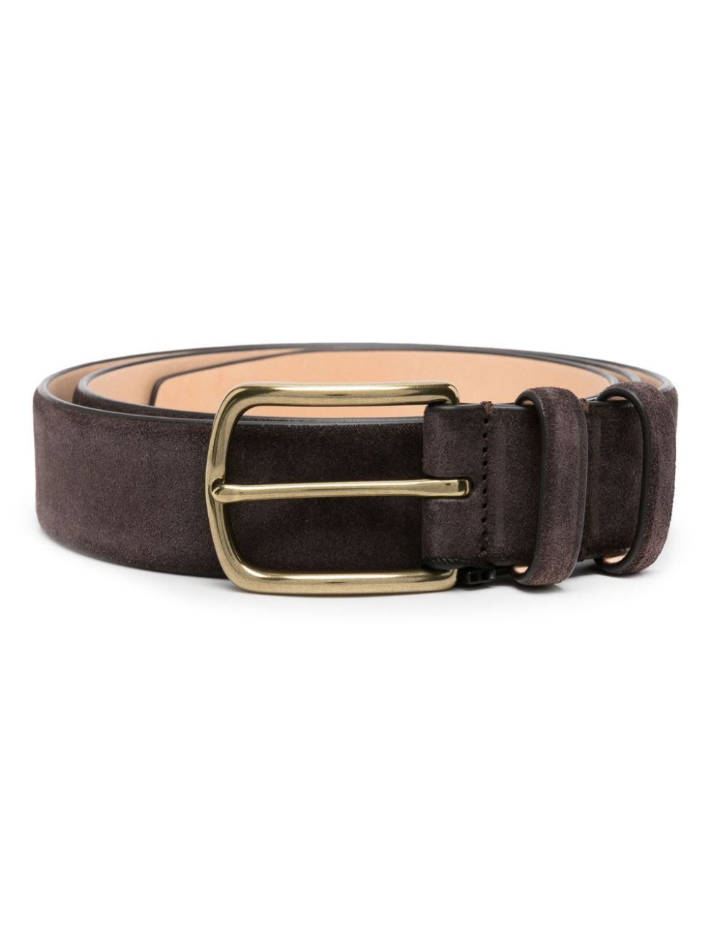 buckled suede belt