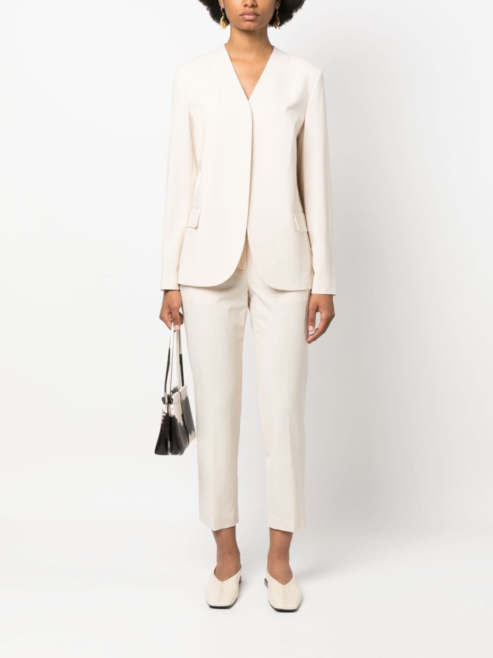 Theory Blazer met enkele rij knopen - Beige