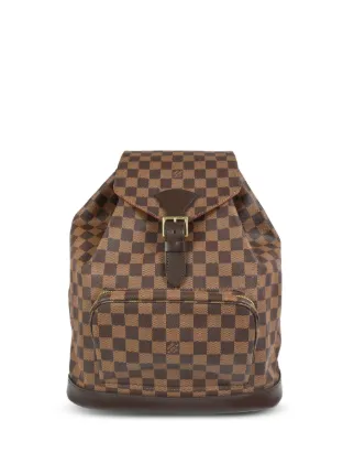 louis vuitton backpack checkered brown Damier Ebene Canvas Runner | myGemma | NL a top flap with drawstring closure Louis Vuitton Pre-Owned Damier Clapton